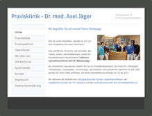 Tablet Screenshot of praxisdrjaeger.de